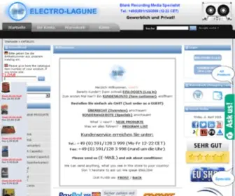 Electro-Lagune.de(ELECTRO-LAGUNE Online-Shop Katalog Leere Aufnahmemedien) Screenshot