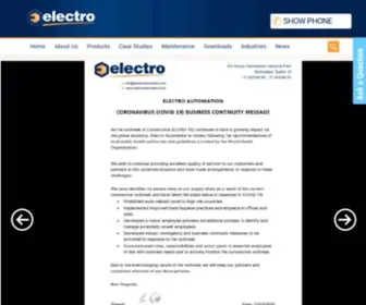 Electroautomation.com(Electro Automation Door &amp; Gates) Screenshot