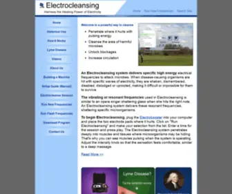 Electrocleansing.com(Harness the Healing Power of Electricity) Screenshot