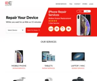 Electroclinic.co.uk(London's Fastest and Most Reliable iPhone & Tech Repair Company) Screenshot