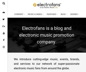 Electrofans.com(ELECTRONIC MUSIC ON) Screenshot