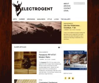Electrogent.com(Manliness) Screenshot