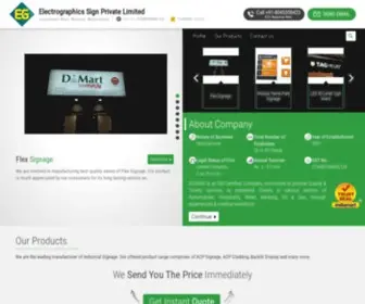 Electrographicsign.com(Electrographics Sign Private Limited) Screenshot
