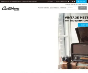 Electrohome.com(Record Players and Music Systems) Screenshot