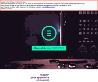 Electrolab.fr(L'Electrolab est une association culturelle située à Nanterre) Screenshot