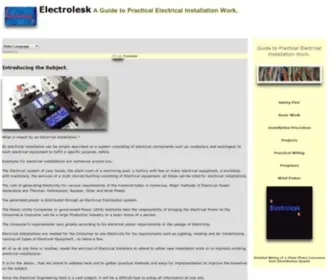 Electrolesk.com(Electrolesk's Practical Electrical Installation Guide) Screenshot