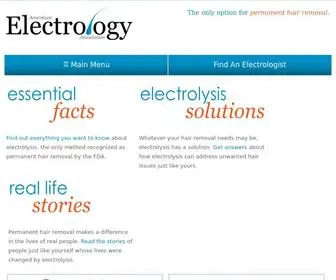 Electrology.com(Electrolysis permanent hair removal) Screenshot