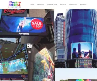 Electromedia-INTL.com(Electro MEDIA specializing in LED screens) Screenshot