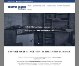 Electromenagers-Usages.ca(Accueil) Screenshot