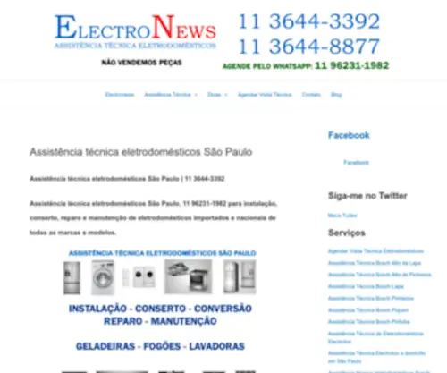 Electronews.com.br(Assistência) Screenshot