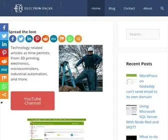 Electronhacks.com(DIY Electronics Projects) Screenshot