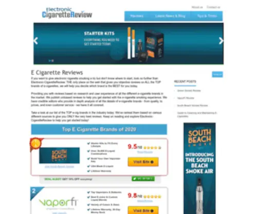 Electronic-Cigarettereview.org(Electronic Cigarette Review) Screenshot