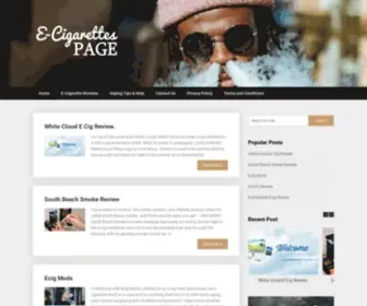 Electroniccigarettespage.com(Electronic Cigarettes Page) Screenshot