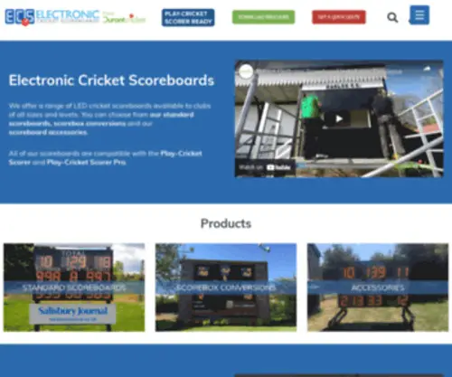 Electroniccricketscoreboards.co.uk(Electronic Cricket Scoreboards) Screenshot