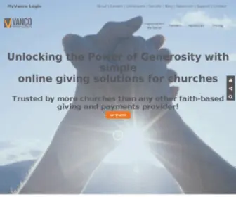ElectroniCDonations.com(Vanco payment processing and online giving for churches) Screenshot