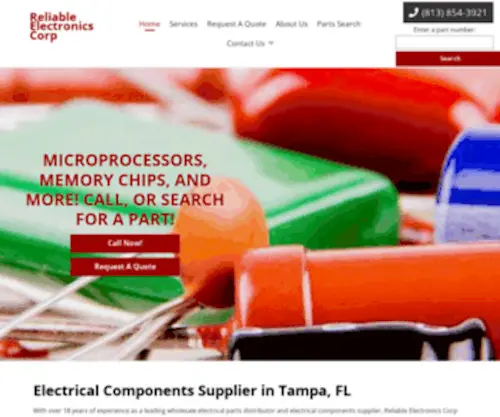ElectronicPartsdistributor.com(Reliable Electronics Corp) Screenshot