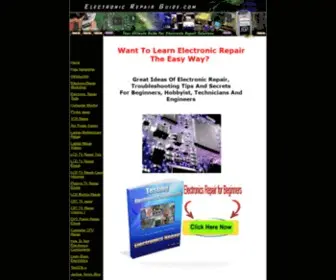 Electronicrepairguide.com(Electronic repair troubleshooting tips and secrets for engineers and technicians) Screenshot