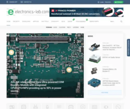 Electronics-Lab.com(Electronic Projects) Screenshot