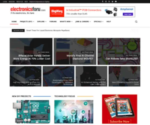 Electronicsforu.com(Electronics For You (EFY / E4U)) Screenshot