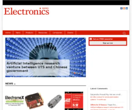 Electronicsnews.com.au(Electronicsnews) Screenshot