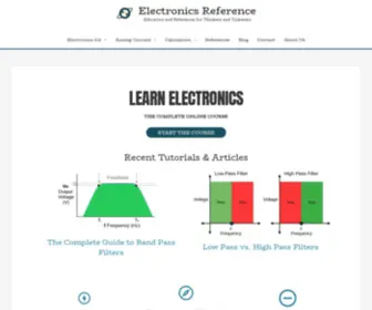 Electronicsreference.com(Electronics Tutorials and Courses) Screenshot