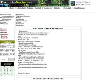 Electronicsteacher.com(Electronics Tutorials) Screenshot