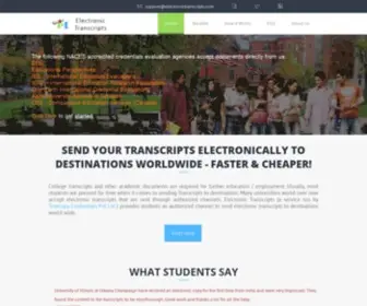 Electronictranscripts.com(Official transcripts Online) Screenshot