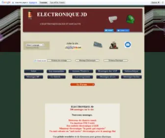 Electronique-3D.fr(ELECTRONIQUE 3D) Screenshot