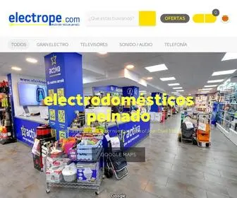 Electrope.com(ELECTRODOMESTICOS PEINADO tu tienda en internet) Screenshot