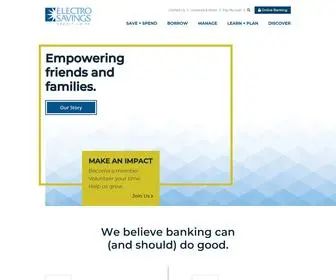 Electrosavings.com(Electro Savings Credit Union) Screenshot