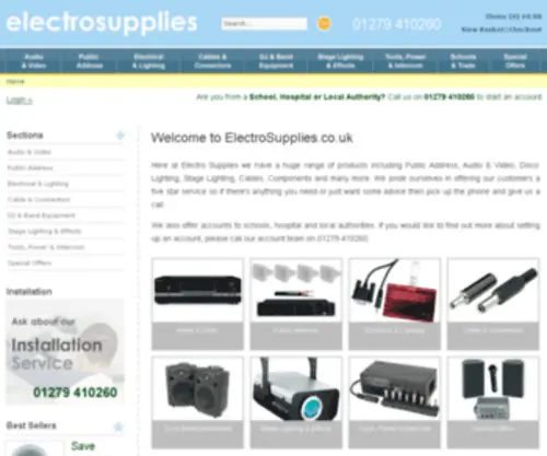 Electrosupplies.co.uk(Audio and Video) Screenshot