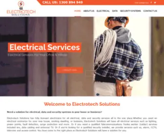 Electrotechsolutions.com.au(Electrical, Data, Security and Solutions) Screenshot