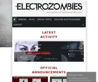 Electrozombies.com(International Synthpop Magazine) Screenshot