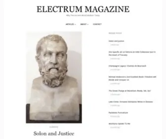 Electrummagazine.com(Why The Ancient World Matters Today) Screenshot