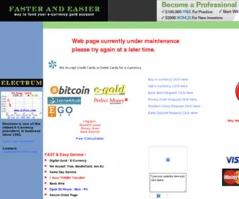 Electrumx.com(Fast Gold Exchanger) Screenshot