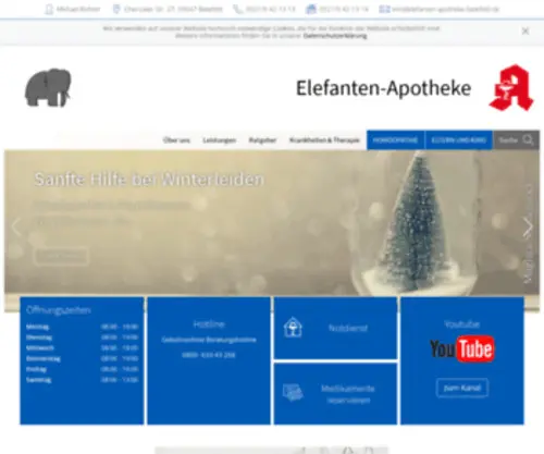 Elefanten-Apotheke-Bielefeld.de(Herzlich willkommen bei Ihrer Elefanten) Screenshot