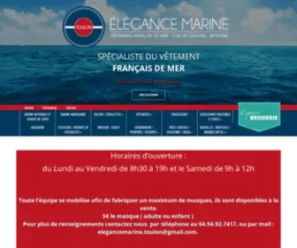 Elegancemarine-Toulon.com(Elegance Marine : Spécialiste du vêtement français de mer) Screenshot