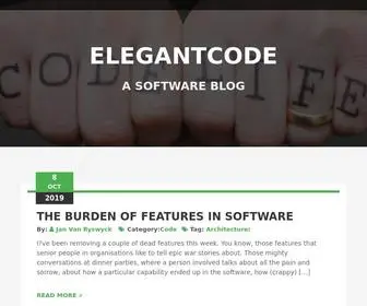 Elegantcode.com(A software blog) Screenshot