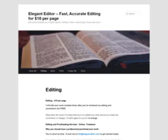 Eleganteditor.com(Fast, Accurate Editing for $10 per page) Screenshot