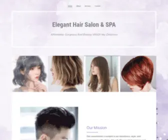 Eleganthairsalonandspa.com(Home) Screenshot