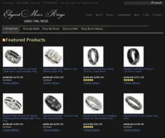 Elegantmensrings.com(Men's Rings) Screenshot