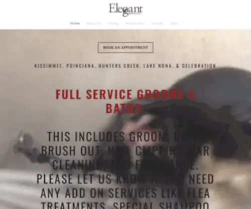 Elegantmobilegrooming.com(Dog grooming) Screenshot