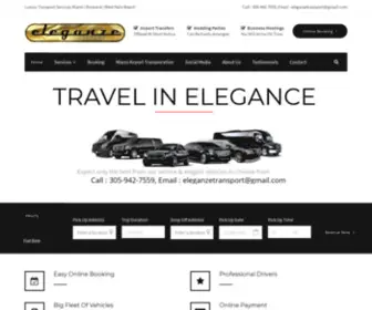 Eleganzetransportation.com(Limousine Hire in Miami) Screenshot