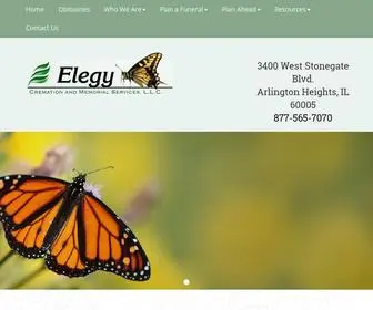 Elegycremation.com(Elegy Cremation and Memorial Services) Screenshot