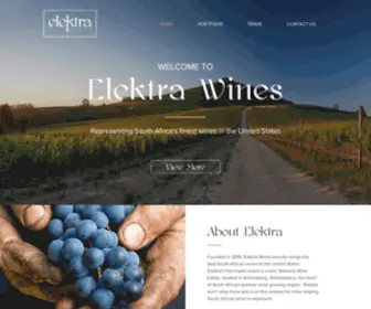 Elektrawines.com(Elektra Wines) Screenshot