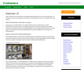 Elektricien-JK.be(Erkende elektricien voor al uw elektriciteitswerken die vind je hier) Screenshot