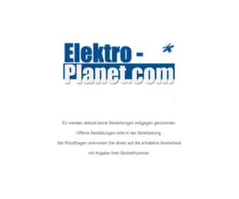 Elektro-Planet.com(Hier beginnt der Preiskampf! Der Discounter unter den Onlineshop´s) Screenshot