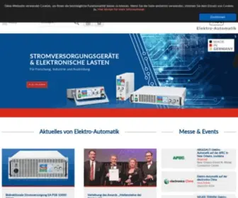 Elektroautomatik.com(Deutschlands führender Hersteller in der Laborstromversorgung) Screenshot