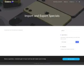 Elektroaz.com(Import & Export Specialists) Screenshot