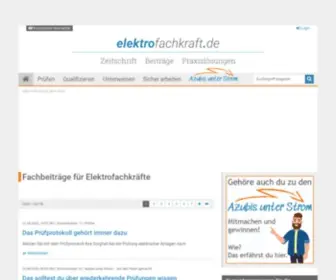 Elektrofachkraft.de(Fachportal zur Elektrosicherheit) Screenshot
